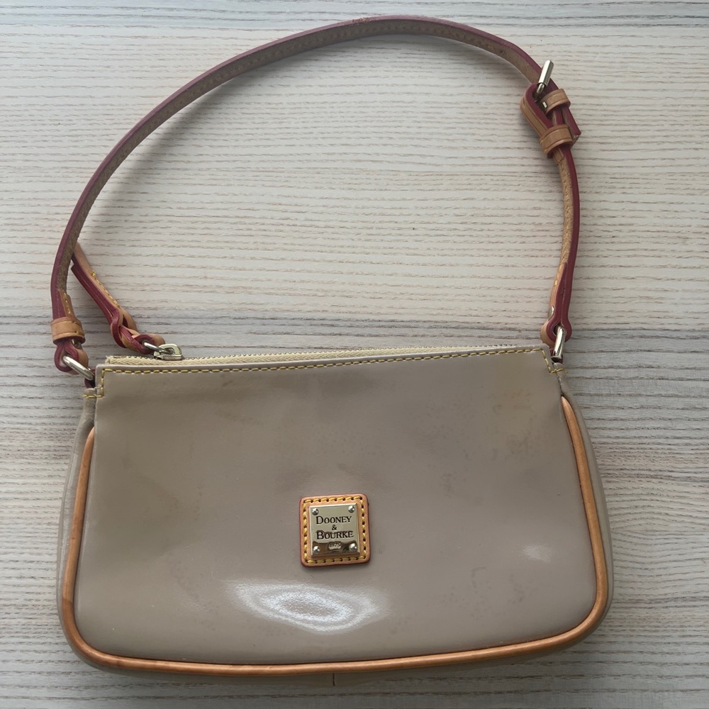 Dooney & Bourke Beige and Brown Shoulder Bag